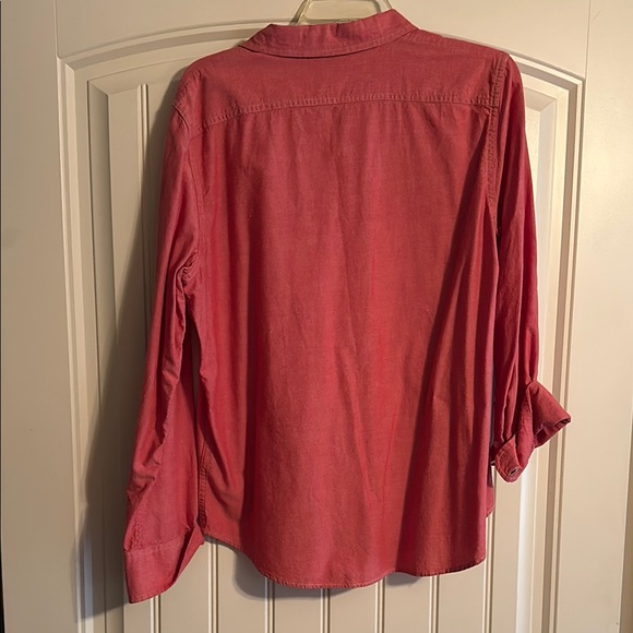 Lauren Ralph Lauren Red Casual Button Down Shirt - Picture 3 of 7